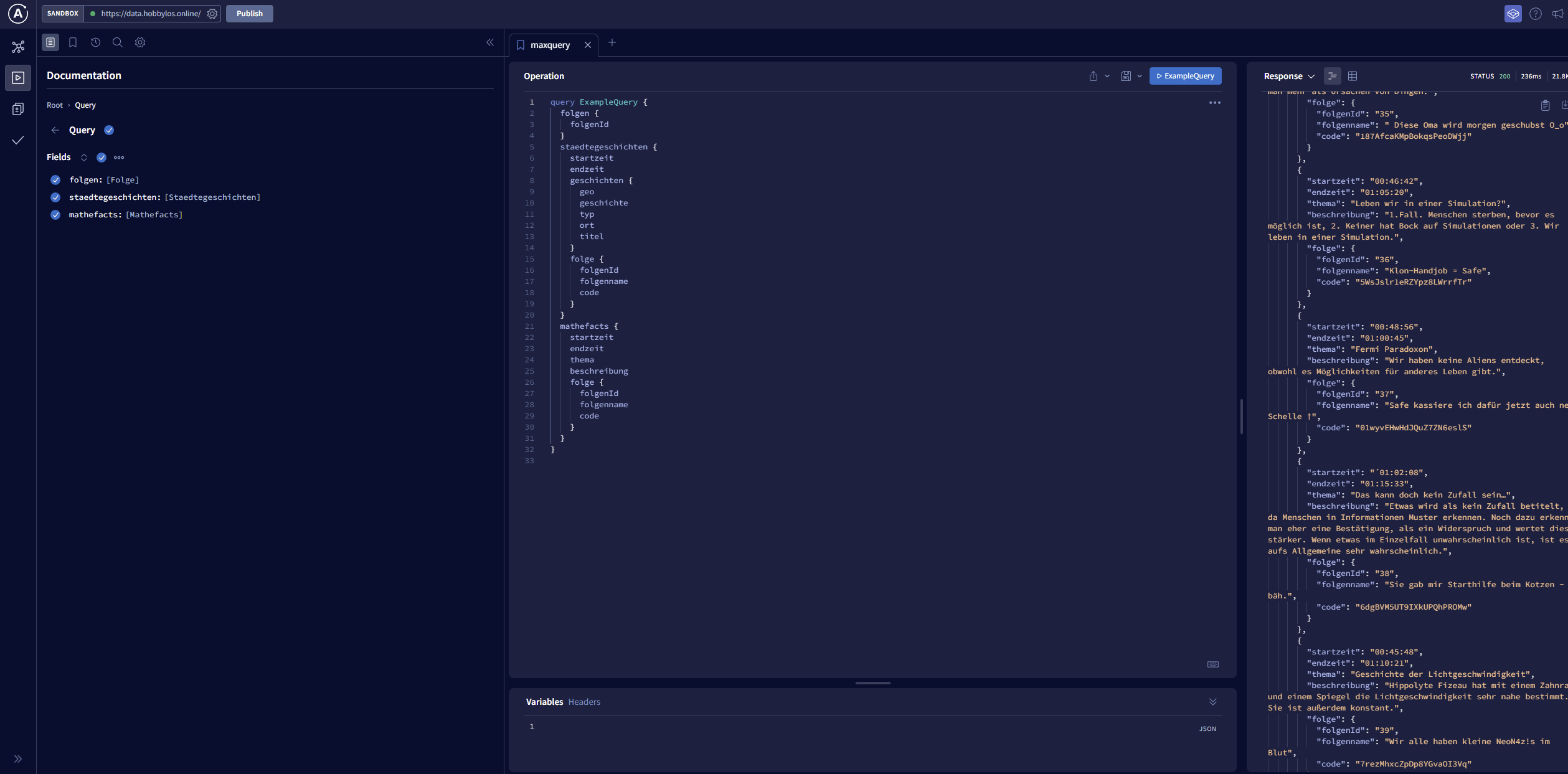 Bild von der Datenbank